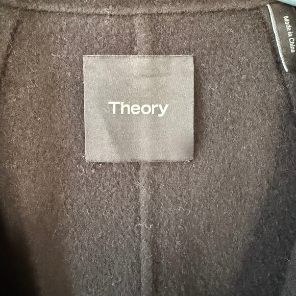 Theory Sileena Cashmere Black Soft Open front Jacket size L - Picture 2 of 9